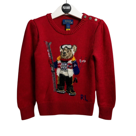 Ralph Lauren Red Ski Jumper 3-4y