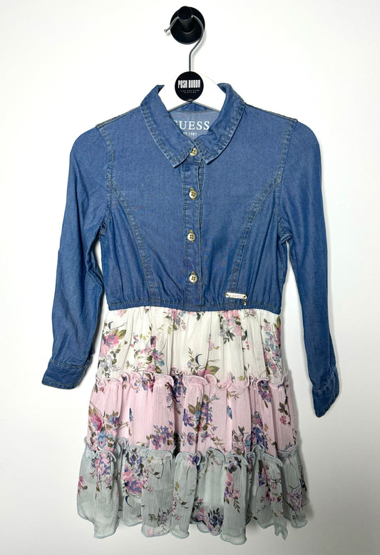 Guess Denim Floral Dress 3y
