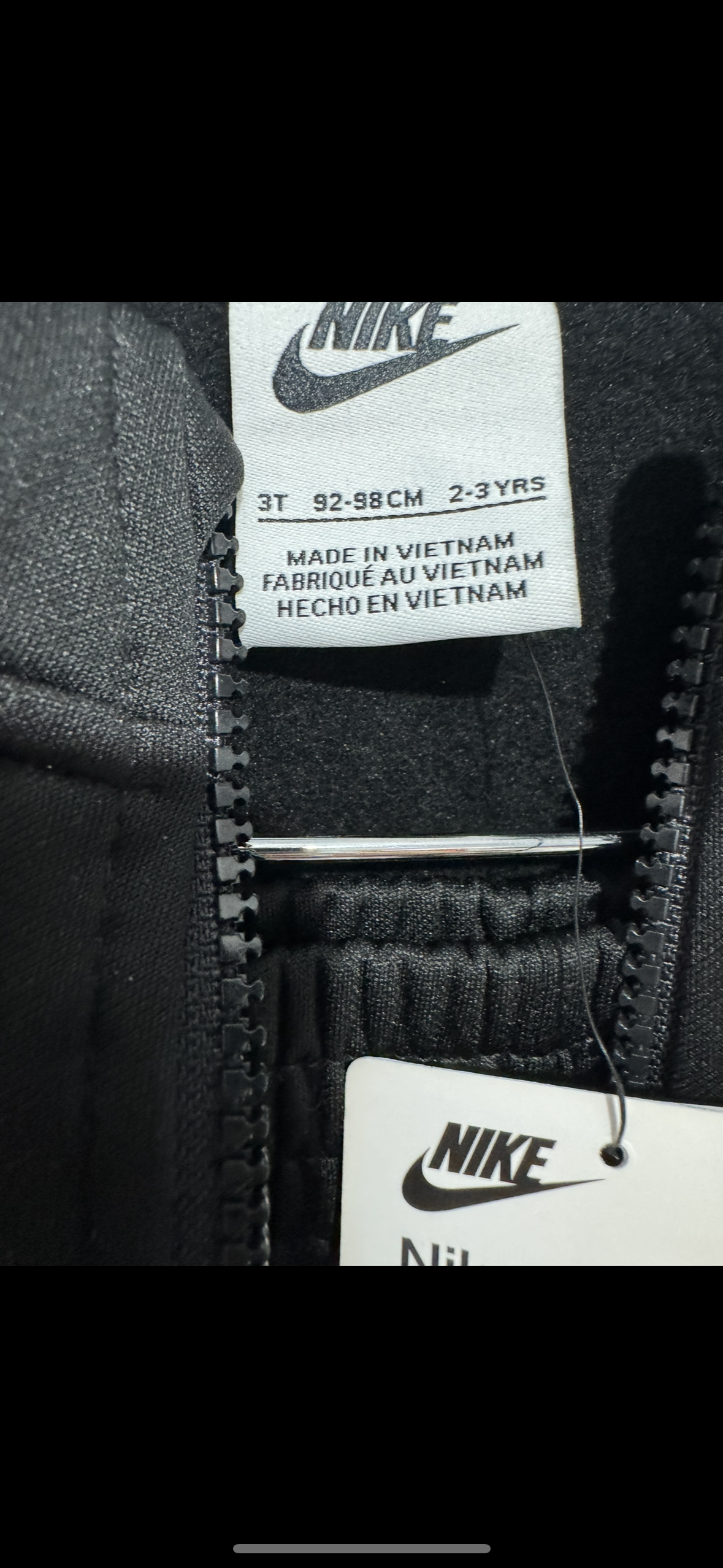 Nike Black Tracksuit 2-3y New with tags 141070