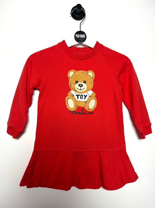 Moschino Red Bear Dress 12-18m