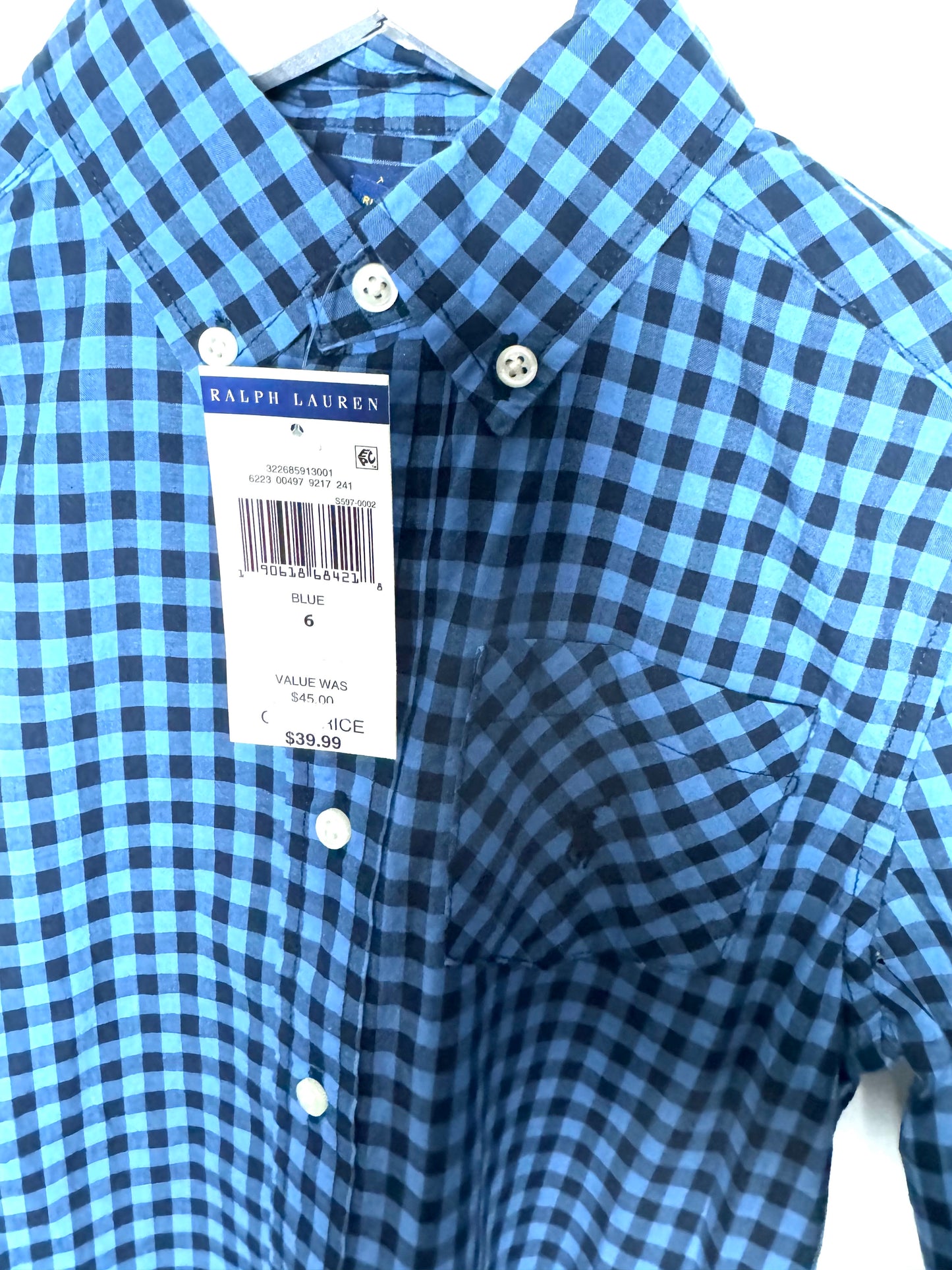 Тъмносина риза Ralph Lauren 6г.