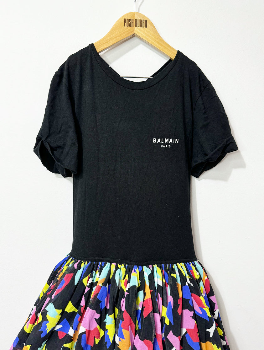 Balmain Black & Colours Dress 10-11y No Tags