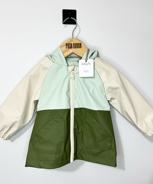 TU Green Raincoat 6-9m