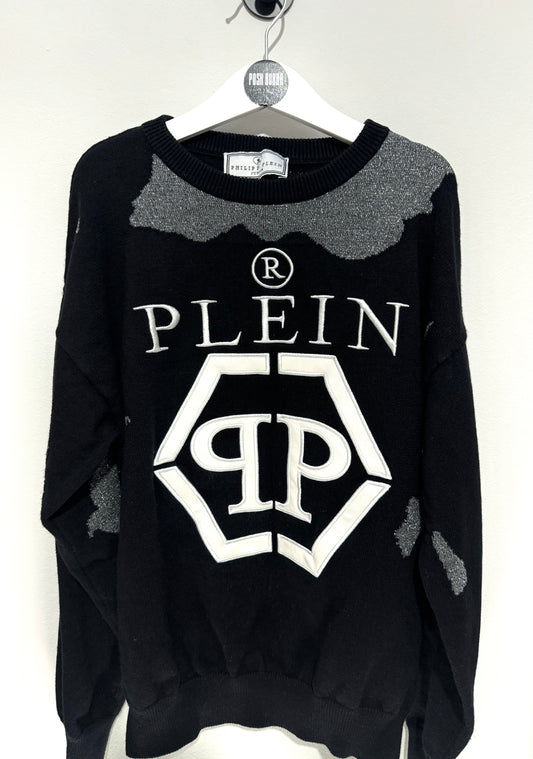 Philipp Plein Black Jumper 10y New No Tags 141092