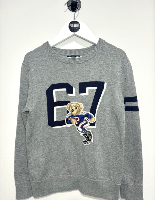 Ralph Lauren Grey Bear Jumper 7y Used 141065