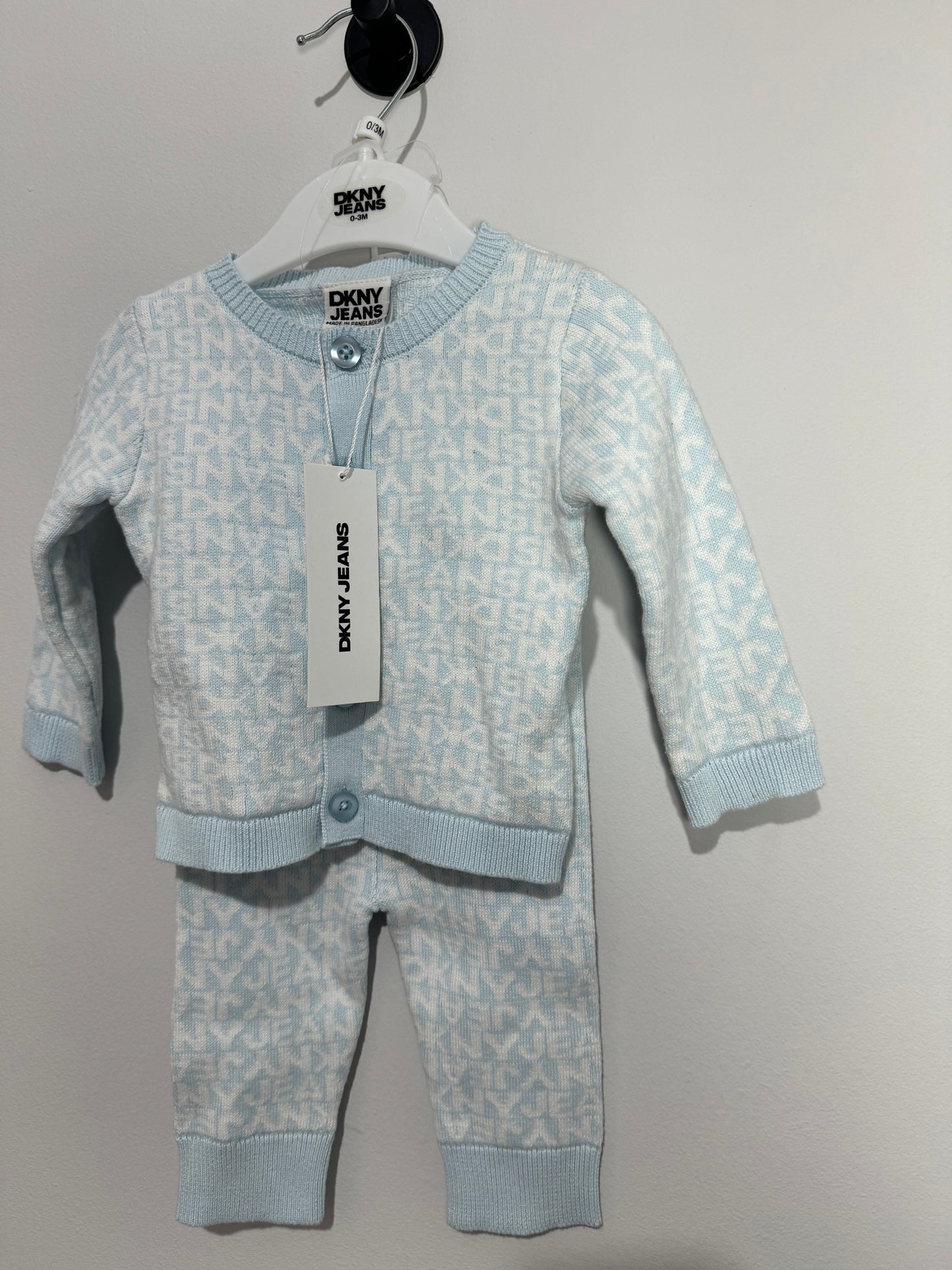 Бебешки памучен комплект DKNY 0-3м