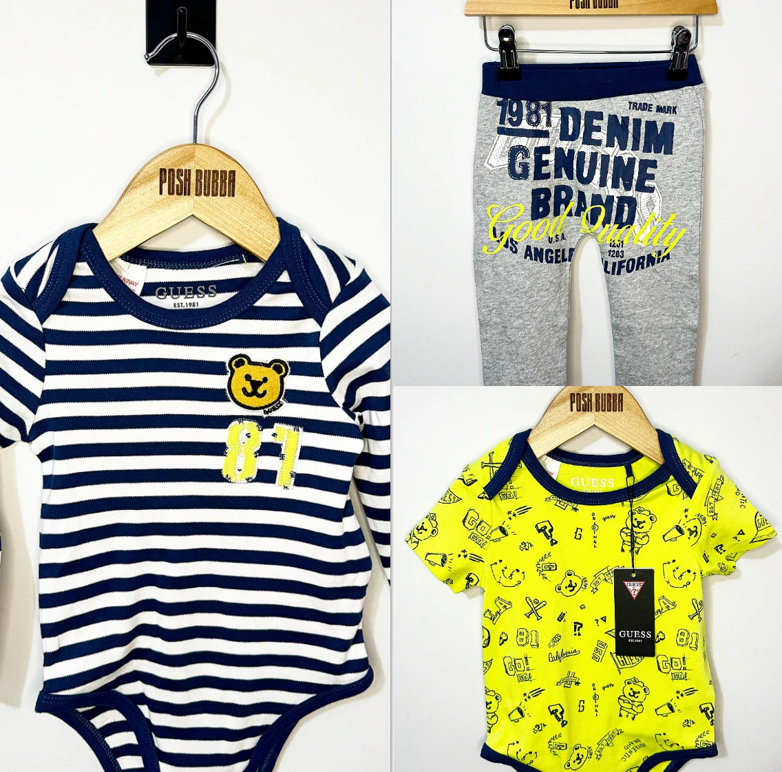 Guess 3pcs stripy Set 6-9m