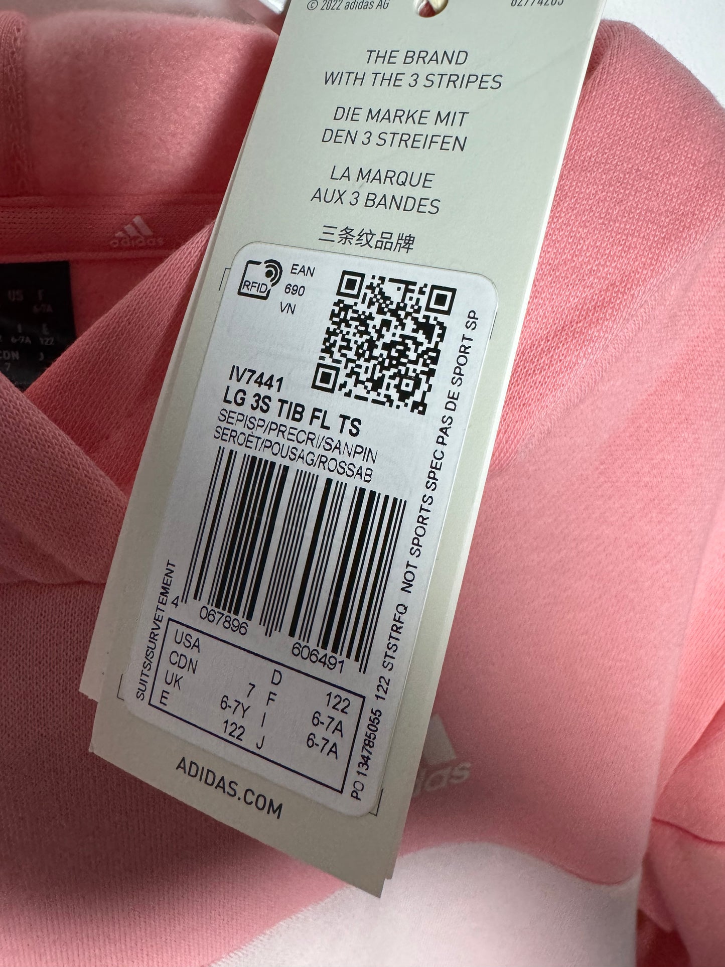 Adidas girls set 6-7y