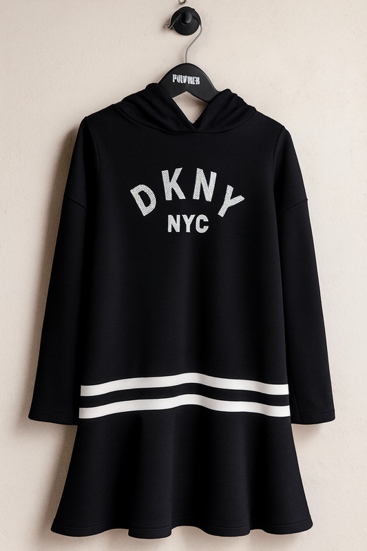 DKNY Long Sleeve Hoodie Dress 8y